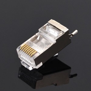 CAT6 RJ45 Connector Internal Shielded 8P8C With Ground Wire 100 pcs/pack