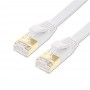 Flat CAT6A Shielded Ethernet Patch Cables Whtie
