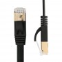 FLAT CAT7 SSTP Shielded Ethernet Patch Cables Black