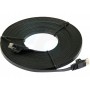 Flat Cat5e Network Ethernet Patch Cable - Black